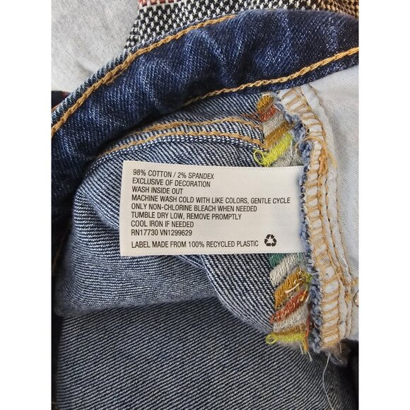 Knox Rose Women's Jeans Size 10 Blue Distressed Side Embroidered Denim Pants - Picture 11 of 12